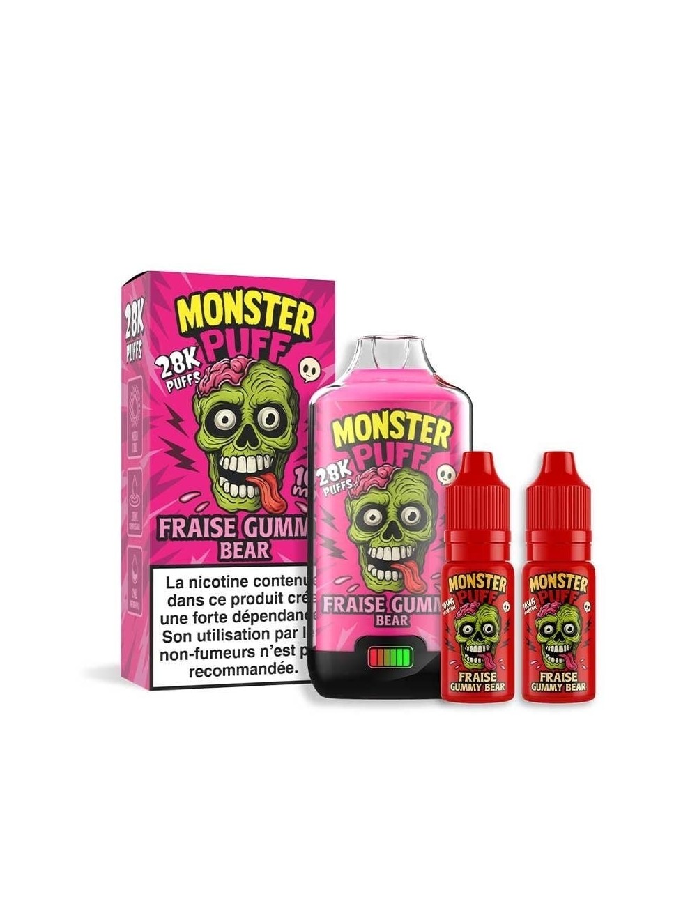 Fraise Gummy Bear - Monster Puff 28K