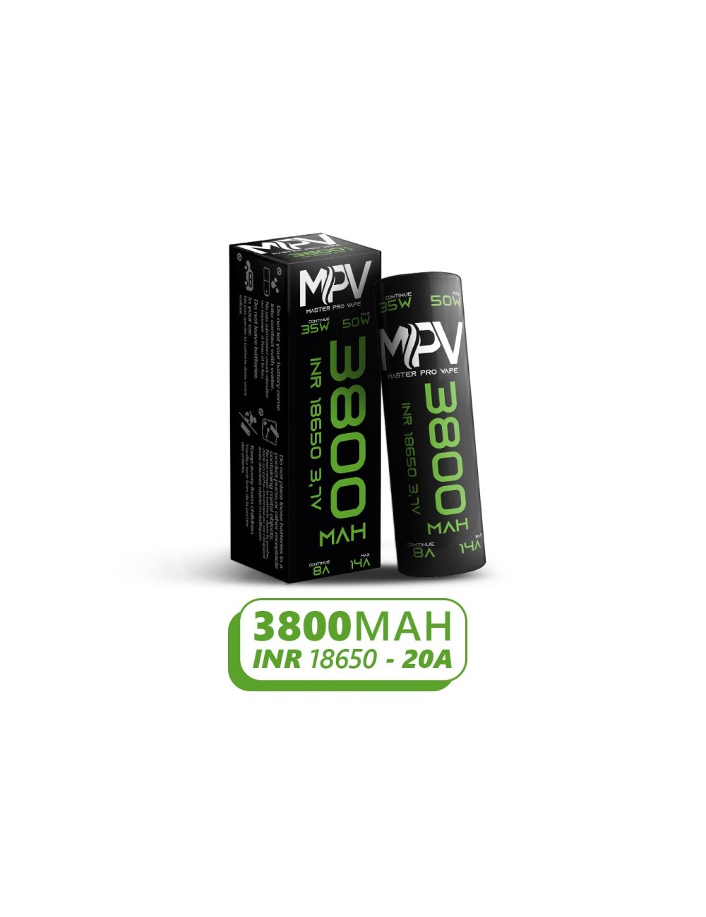 Accu 18650  3800MAH 40A - MPV